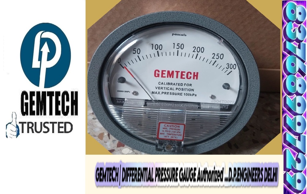 Wholesaler India GEMTECH DIFFERENTIAL PRESSURE GAUGE by Malpur Solan Himachal Pradesh