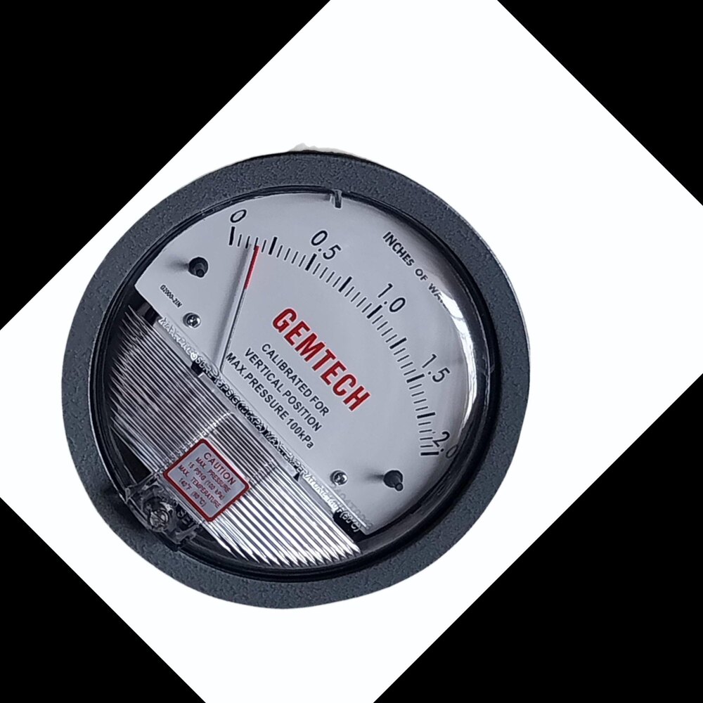 GEMTECH G2000-00 Differential Pressure Gauge 0-.25 Inch