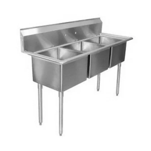 Stainless Steel Triple Sink Unit - Automatic Grade: Manual