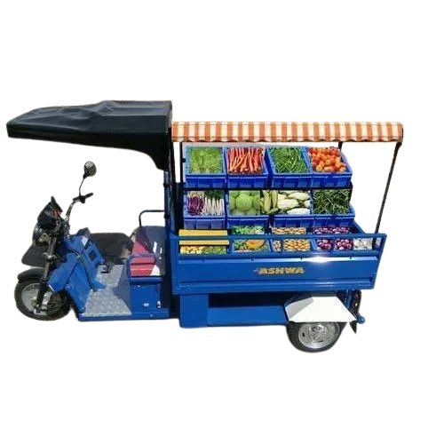 E Ricksaw Food Cart - Color: Blue