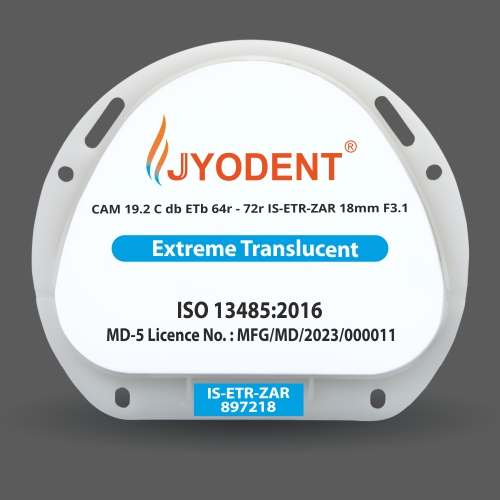 Isostatically Pressed 'D' Shape Zirconia Dental Blanks In Extreme Translucent (Is-etr-zar) - Color: White