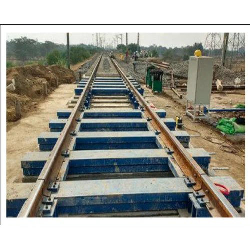 Electronic Rail In Motion Weighbridge - Color: Blue
