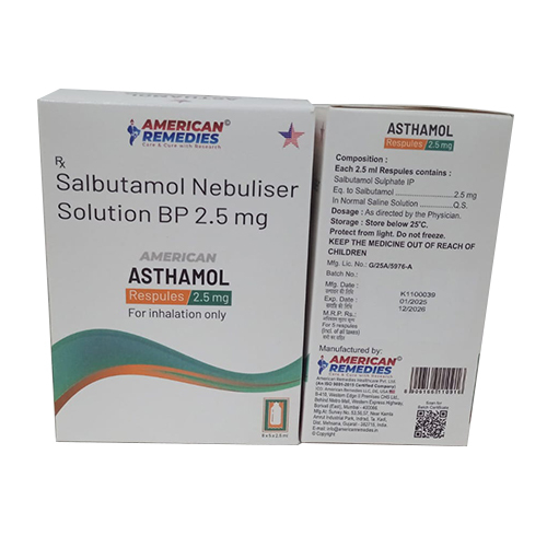 2.5mg सालबुटामोल न्यूबुलाइज़र सॉल्यूशन BP
