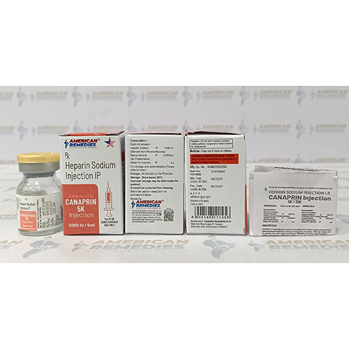 Heparin Sodium Injection Ip - 5000 Iu Dosage , Liquid Formulation For Preventing & Treating Blood Clots, Store In Cool & Dry Place