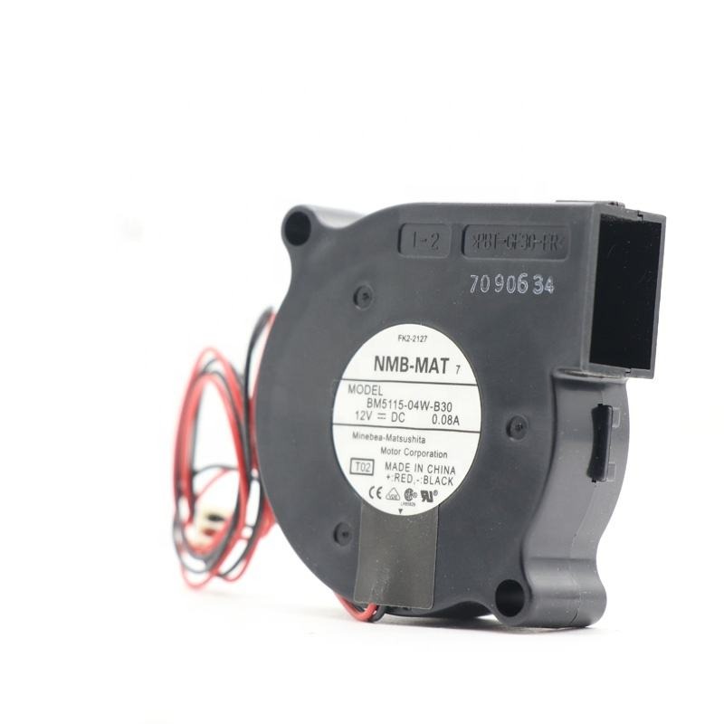 NMB BM5115-04W-B30 5015 12V DC 0.08A 50X50X15mm 5015 5cm 0.72W 0.08A 2.1CFM 3500RPM Chassis Mini Axial Cooling Fan