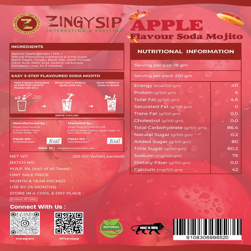 Natural Flavour Apple Mojito Drink