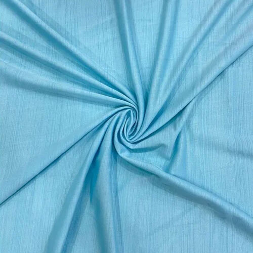 T Shirt Fabric Snowfall - Lycra Fabric, 60 Inch Width, Sky Blue Color, 210 GSM, Smooth Dyed Texture, Washable for Garment Industry