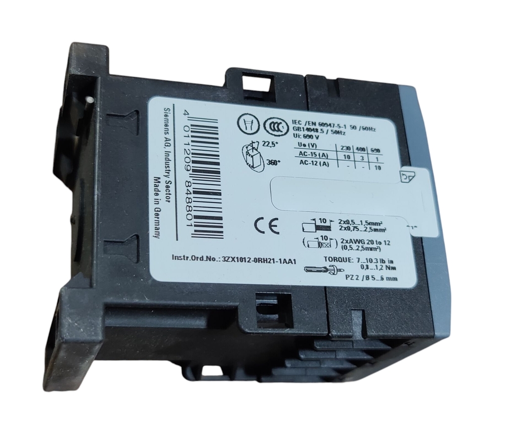 SIEMENS CONTACTOR 3RH21311BM40