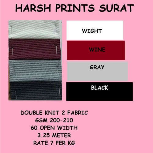 Dubble Knitt Lycra Polyster Fabrics
