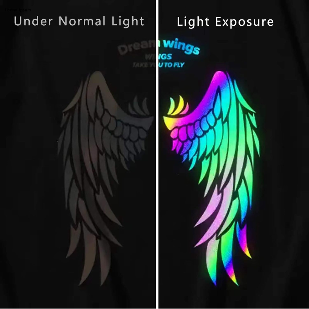 Rainbow Reflective Transfer Vinyl For T-shirt Printing