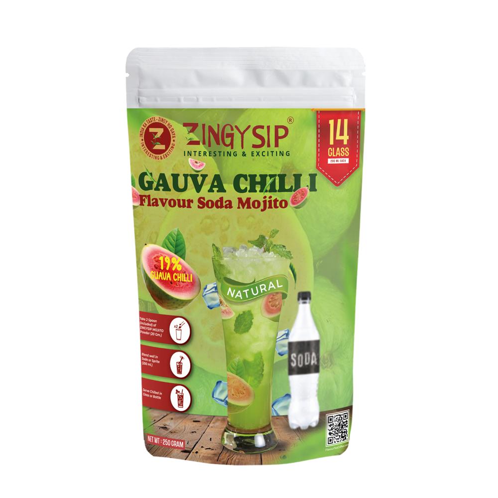 Natural Flavour Guava Chilly Mojito Drink