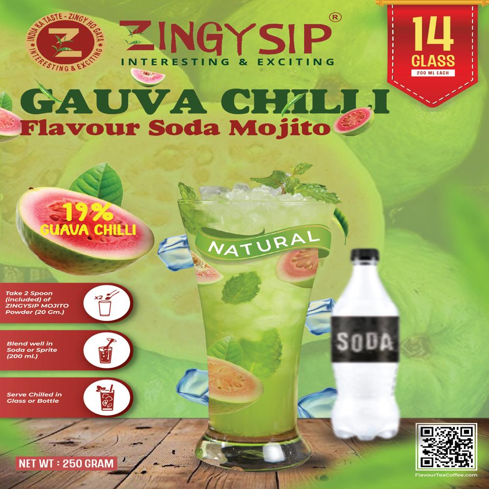 Natural Flavour Guava Chilly Mojito Drink