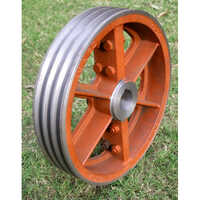 Cast Iron Orange Casting Pulley