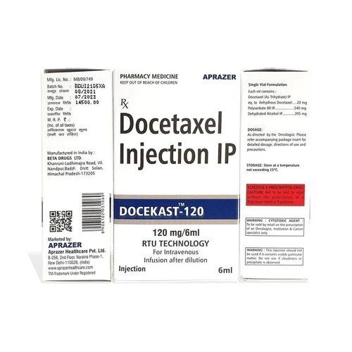 120mg Docetaxel Injection Ip - Drug Type: General Medicines