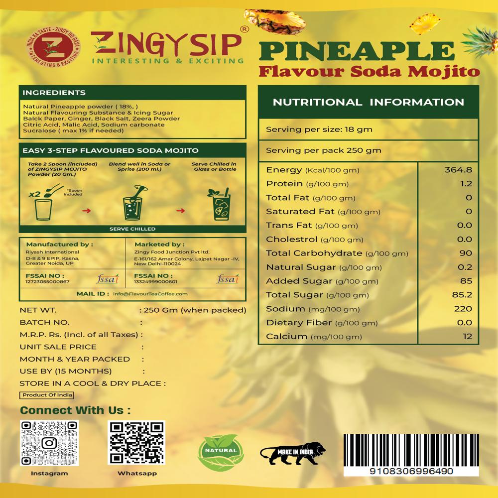 Natural Flavour Pineapple Mojito Drink