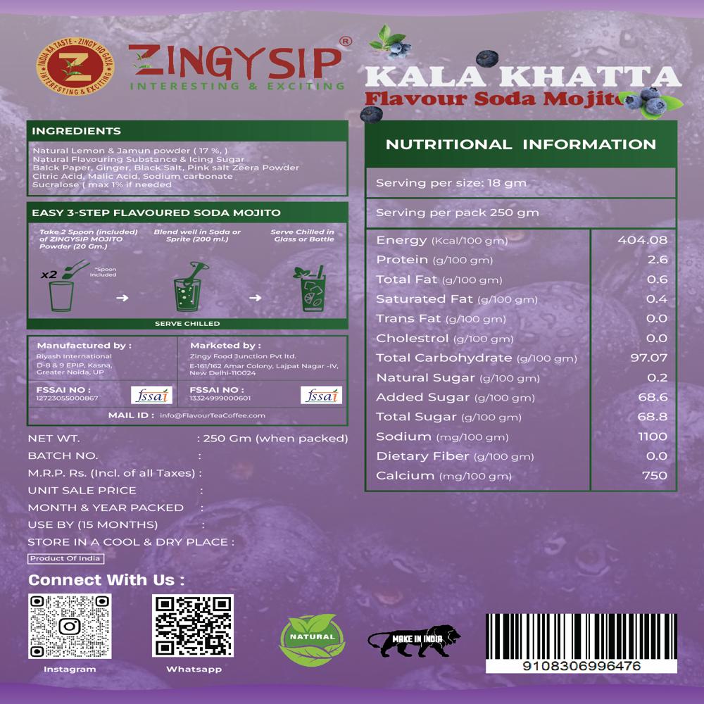 Natural Flavour Kala Khatta Mojito Drink