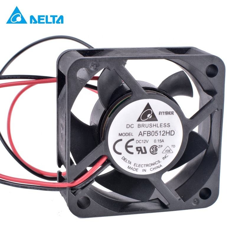 Delta AFB0512HD 12V DC 5020 50X50X20mm 5cm 0.15A 15.79CFM 5600RPM Dual-ball Bearing Computer Chassis Axial Cooling Fan