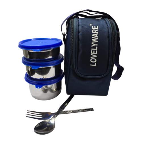 Telo Round Lunch Box - Color: Silver