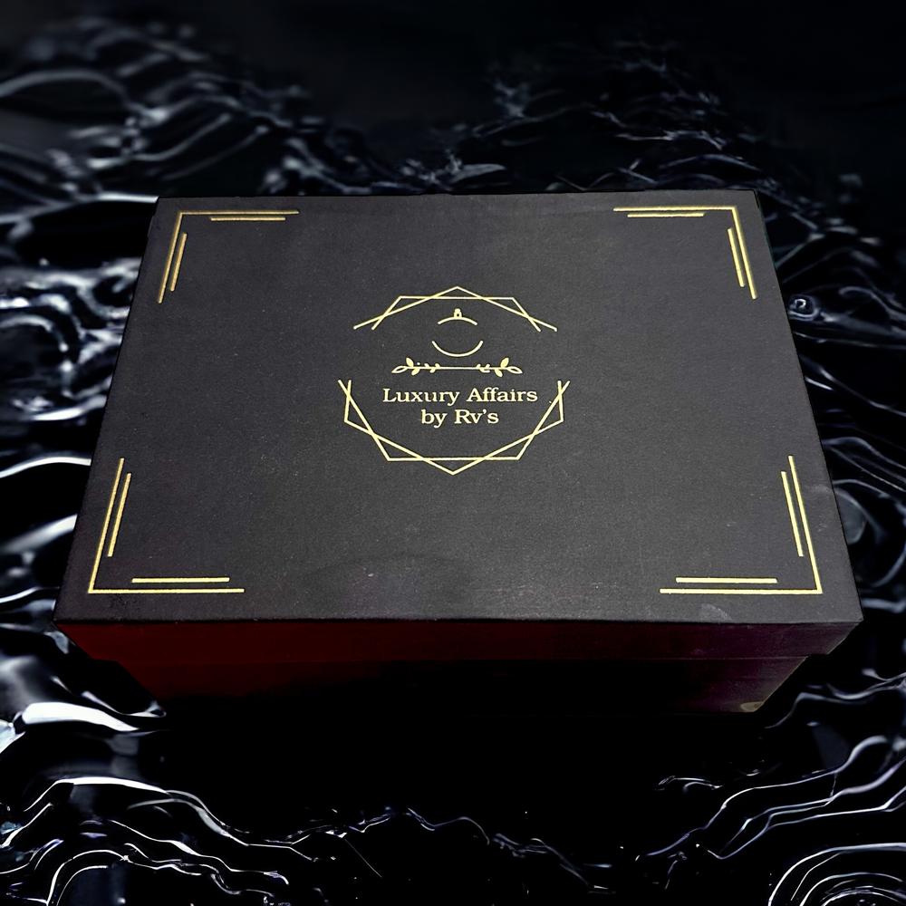 Top Bottom Gold Foil Box - Coating Type: Customized