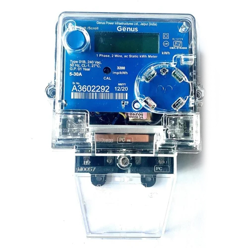Genus 1 Phase Sub Electric Lcd Meter - Color: Blue