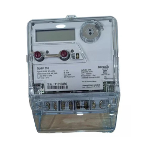 Secure Sprint350 Uni-Directional Three Phase Led Energy Meter - Color: White