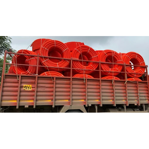 Hdpe Double Wall Corrugated Pipe - Color: Orange
