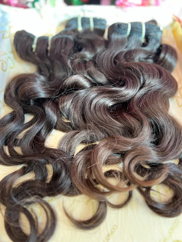 Indian Temple Natural Body Wave Hair Human BundleWeave Extensions