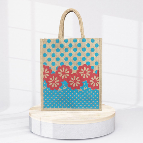 12X14X5 Natural Jute Bags - Color: Multicolor