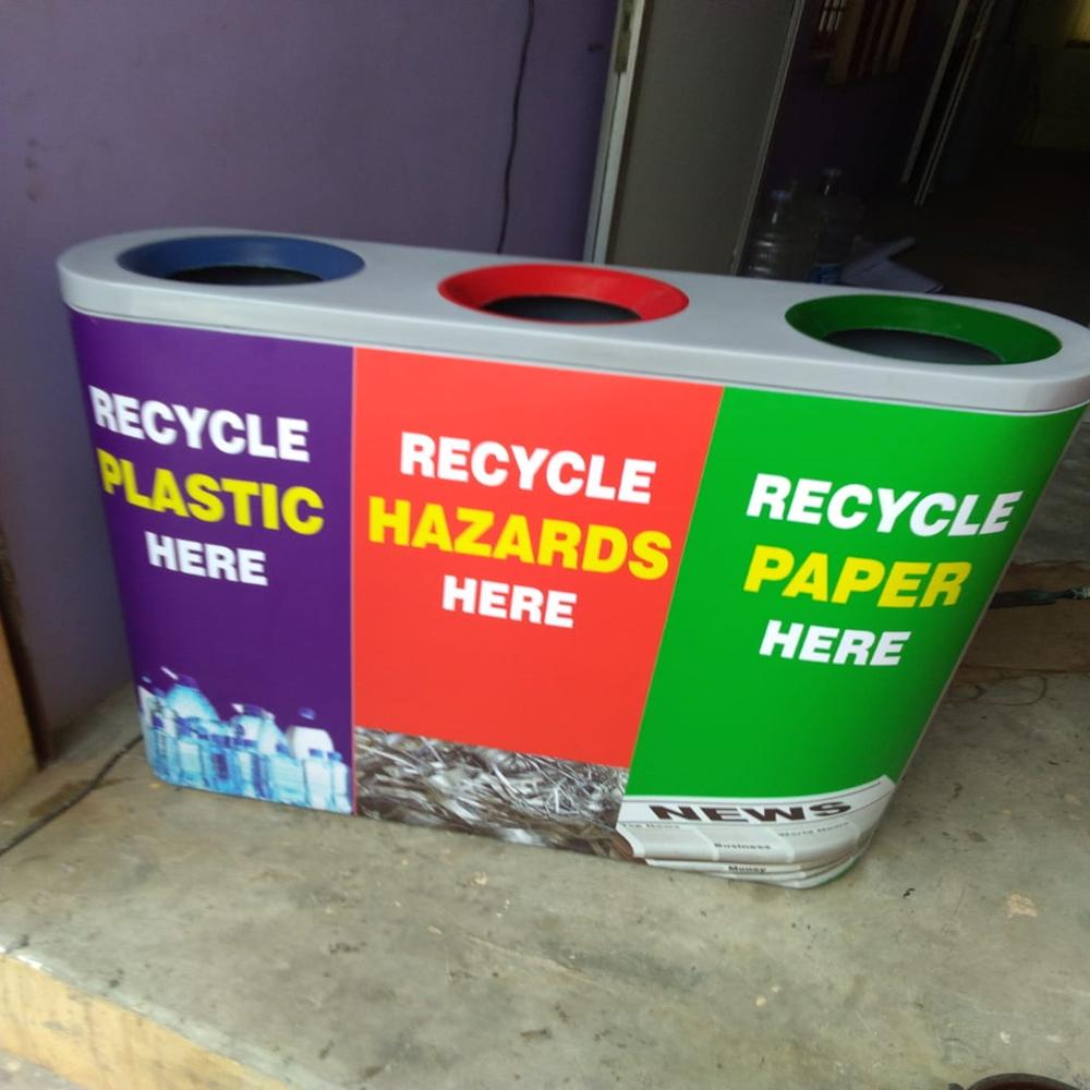 FRP TRIO DUSTBIN