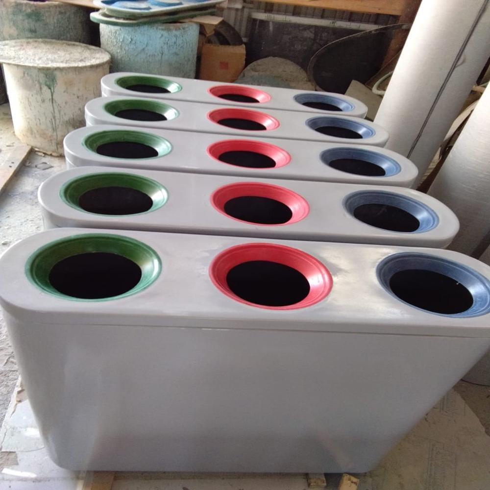FRP TRIO DUSTBIN
