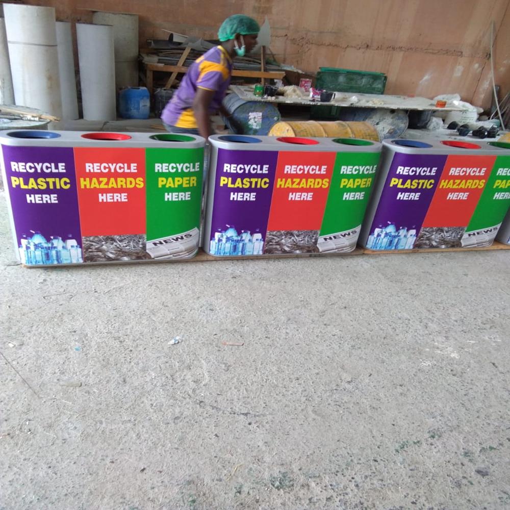 FRP TRIO DUSTBIN