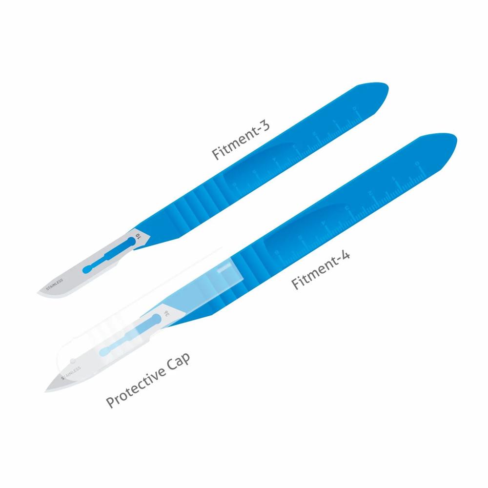 Lifeshield Unicut Disposable Scalpel (No. 15) Stainless Steel - Sterile ( Pack Of 10 ) - Color: Silver