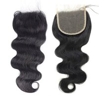 Black Curly Lace Closure Hair Extension, 20 inch