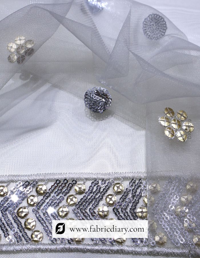 Net Dupatta Embroidery Fabric