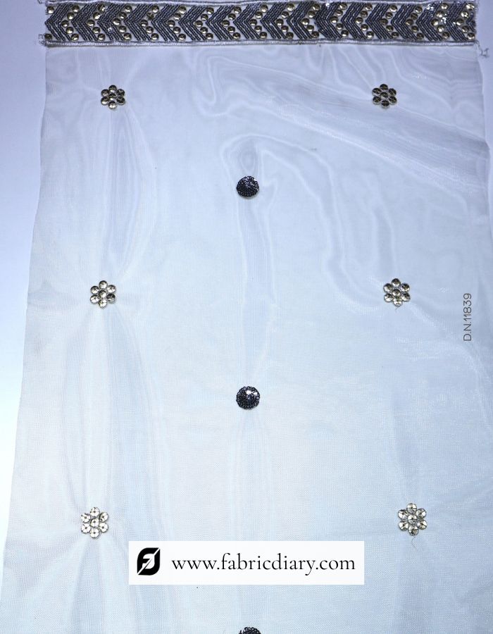 Net Dupatta Embroidery Fabric
