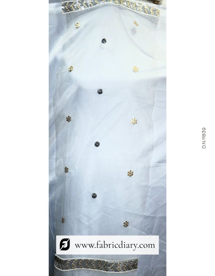 Net Dupatta Embroidery Fabric