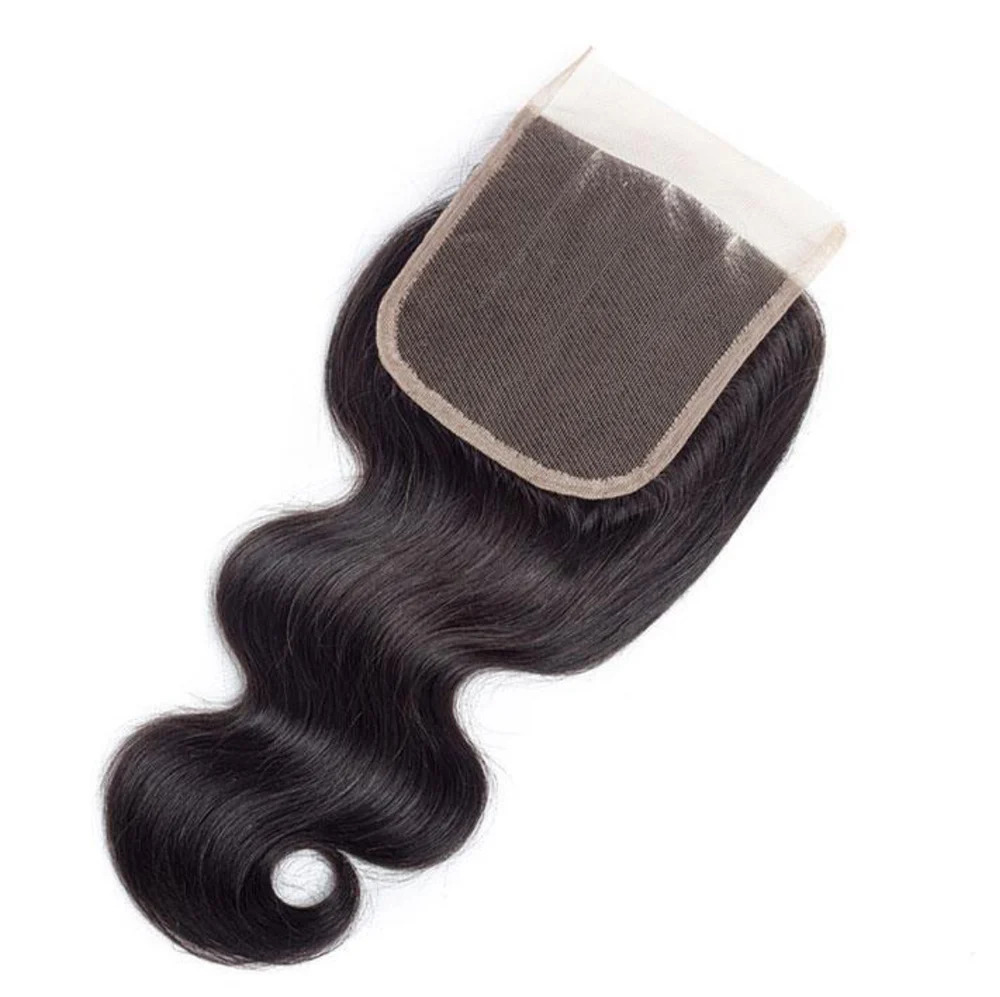 Brazilian Body Wave Virgin Human Hair 4X4 Lace Closure, Length: 8 inch