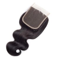Brazilian Body Wave Virgin Human Hair 4X4 Lace Closure, Length: 8 inch