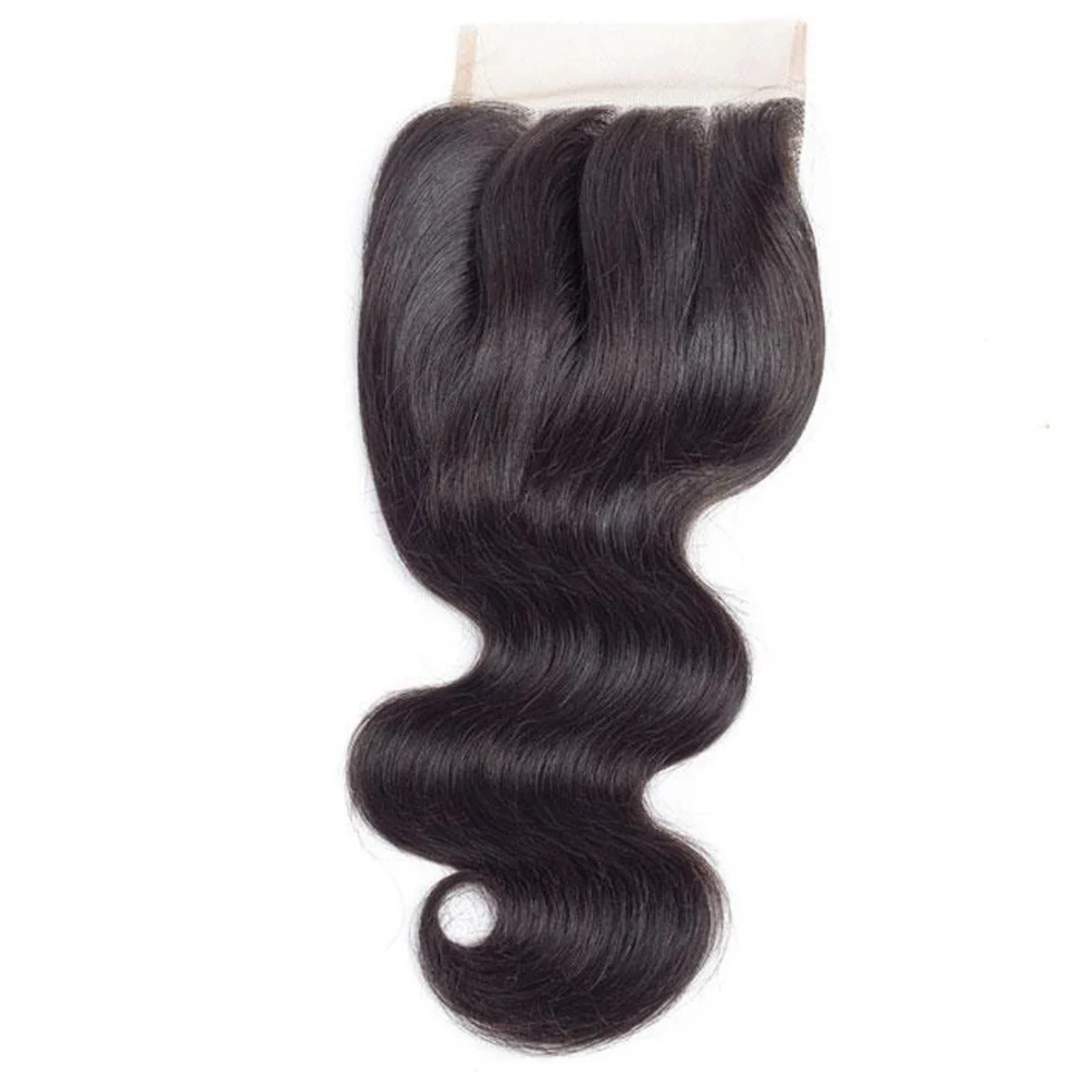 Brazilian Body Wave Virgin Human Hair 4X4 Lace Closure, Length: 8 inch