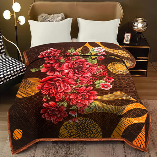 S-209 210 X230Cm Printed Mink Blanket - Age Group: Adults