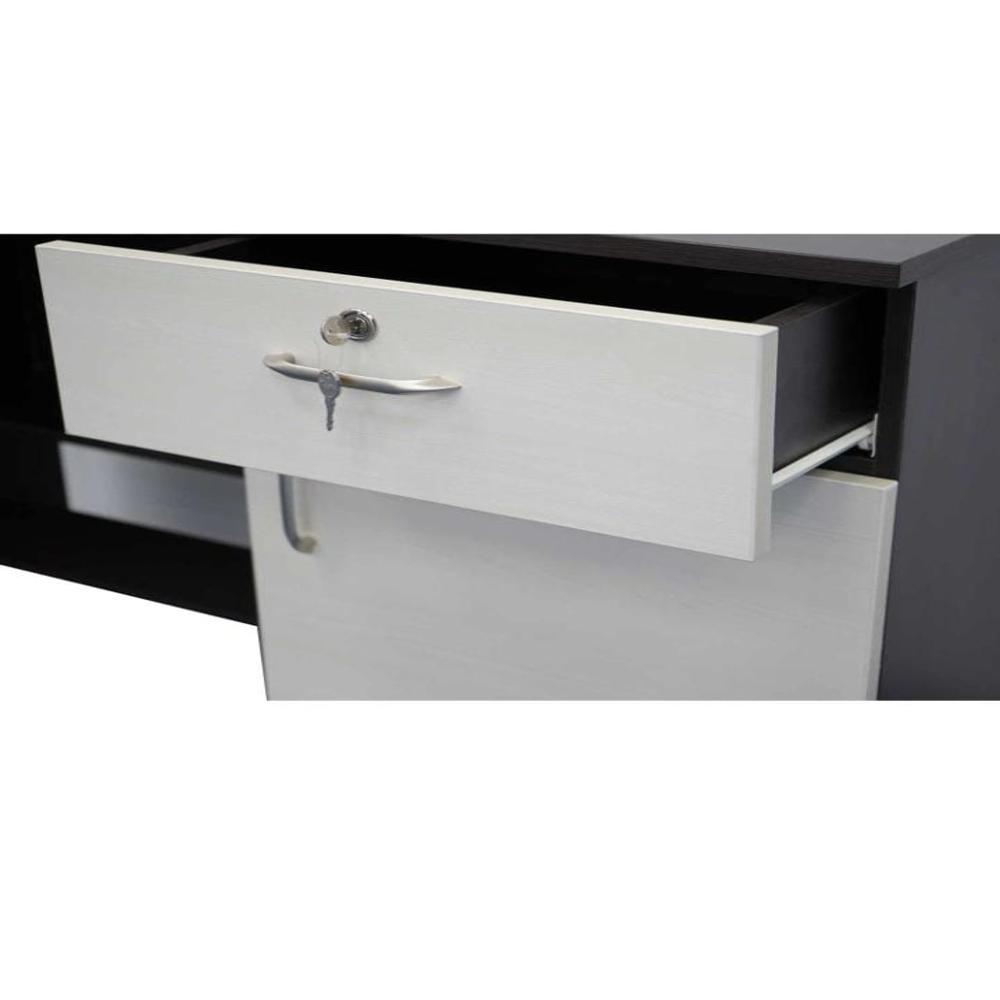 Nilkamal Dalton Office Table - Wood Material, Smooth Finishing , Eco-friendly Design With Stylish Features And Ample Storage Solutions