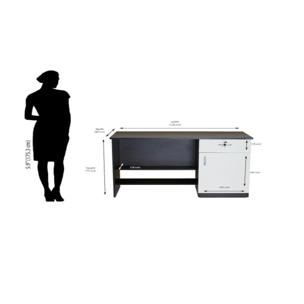 Nilkamal Dalton Office Table - Wood Material, Smooth Finishing , Eco-friendly Design With Stylish Features And Ample Storage Solutions