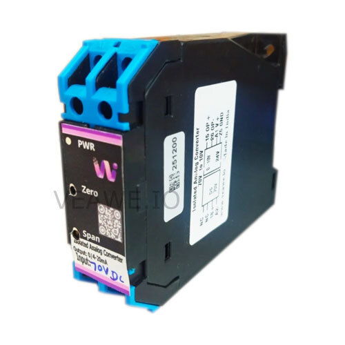 Isolated Analog Signal Converter 70V to 10V - ABS Plastic, 10-70 Volt, Black Color | >60 dB Noise Level, 1 Watt Power, 1-Year Warranty