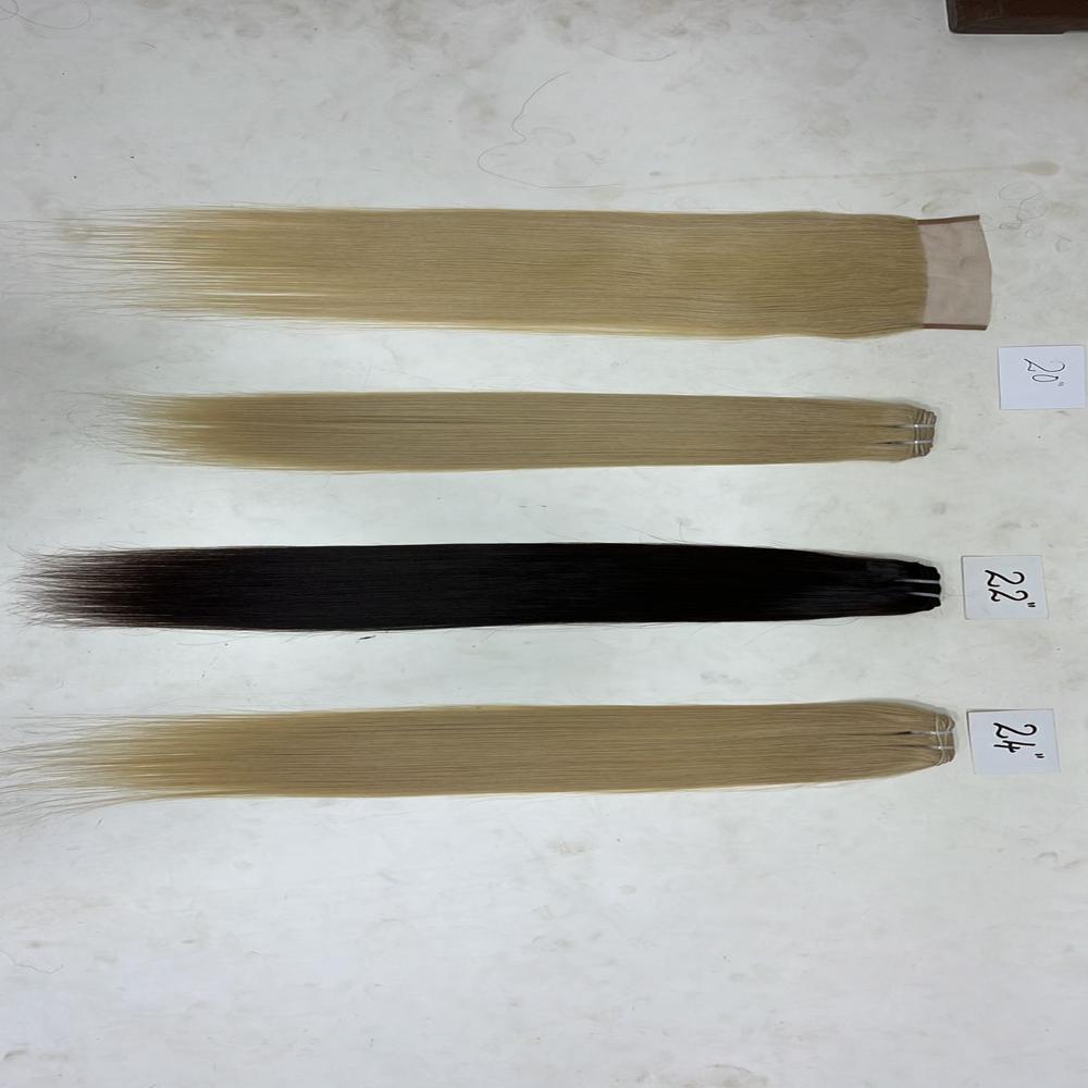 Blonde closure human hair