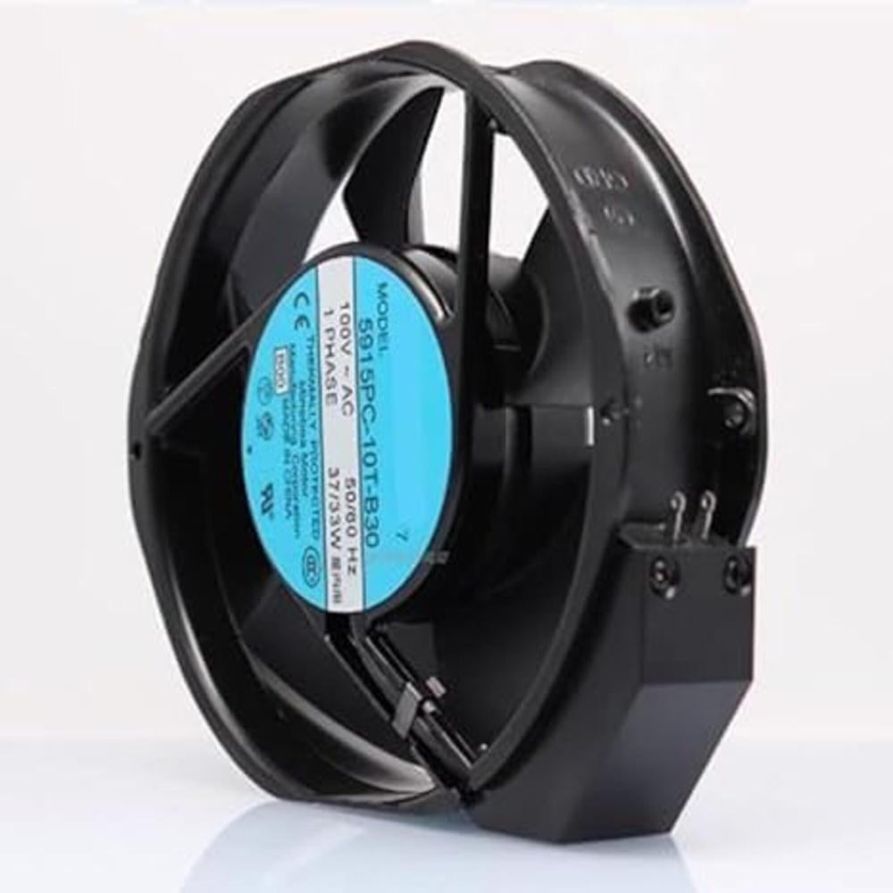 NMB 5195PC-10T-B30 Axial Fan 100V~AC 50/60 Hz 37/33W DC Brushless Air Cooling Fan 3200 RPM 172 * 150 * 38mm 2-Wire (Metal)
