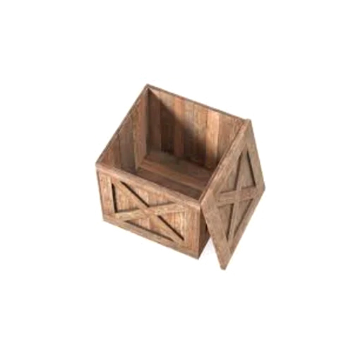 Heavy Open Wooden Box - Color: Brwon