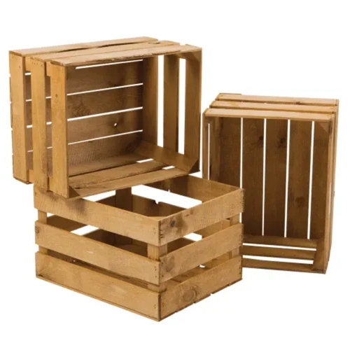 Wooden Storage Crate - Color: Brown