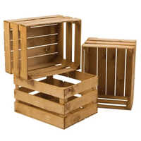 Wooden Storage Crate - Color: Brown