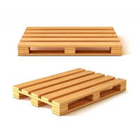 Four Way Wooden Pallets - Wood, 1300 Mm X 1100 Mm, Brown | 3000 Kg Load Capacity, Four-way Entry, Solid Box Style For Versatile Use
