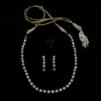 Beautiful Cubic Zirconia Brass With Gold Plated Swarovski Jewelry Necklace Set - Color: Multicolor